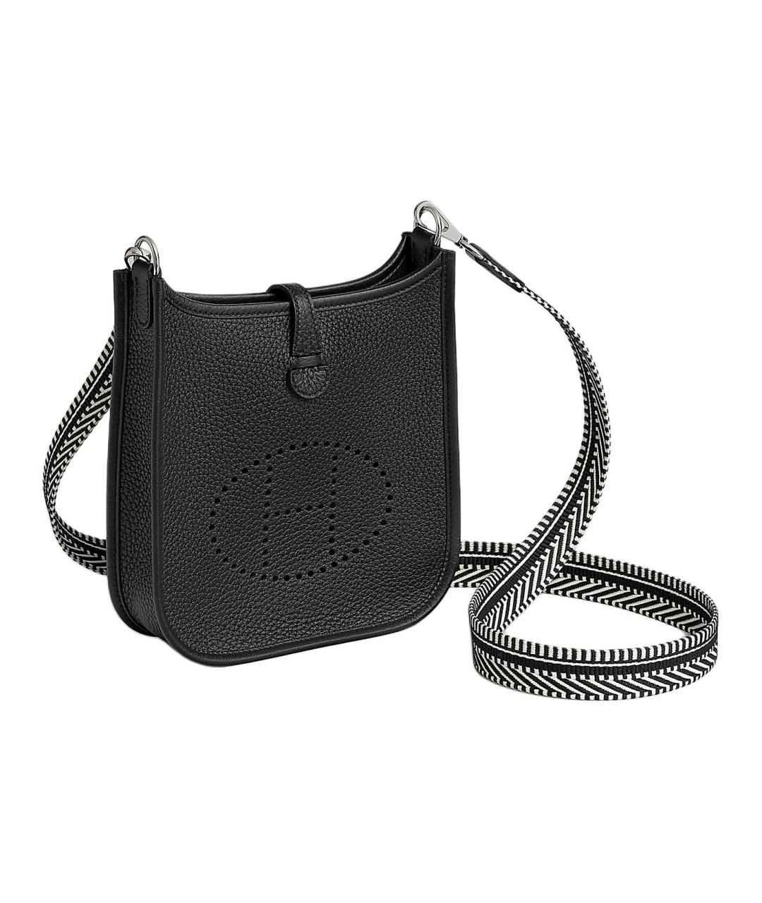 HERMES Черная кожаная сумка через плечо, фото 2