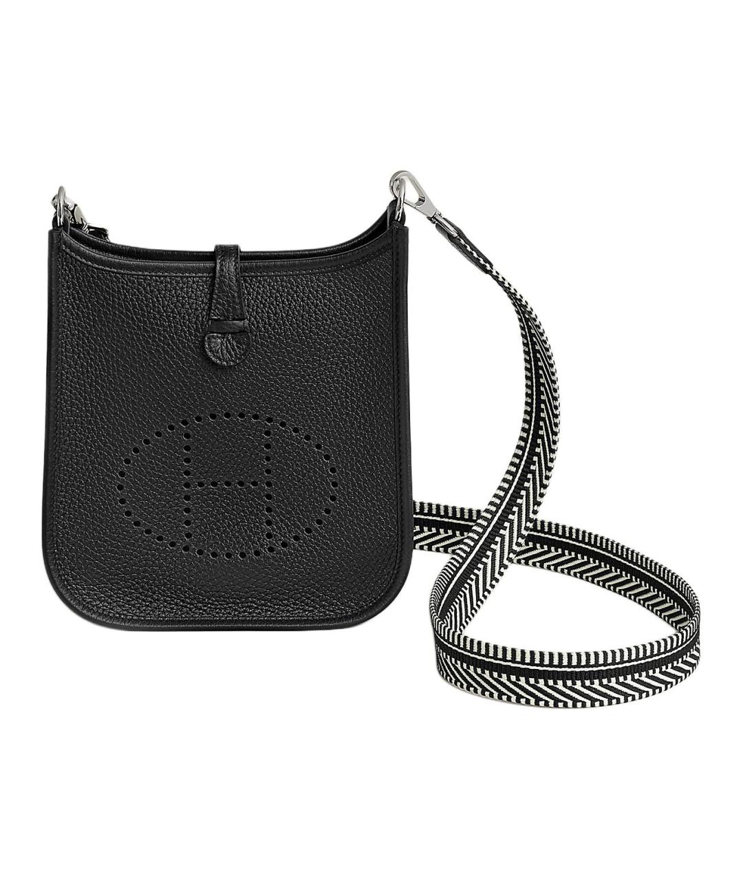 HERMES Черная кожаная сумка через плечо, фото 1