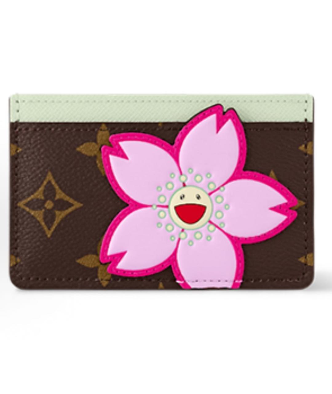 LOUIS VUITTON Коричневый кожаный кардхолдер, фото 4