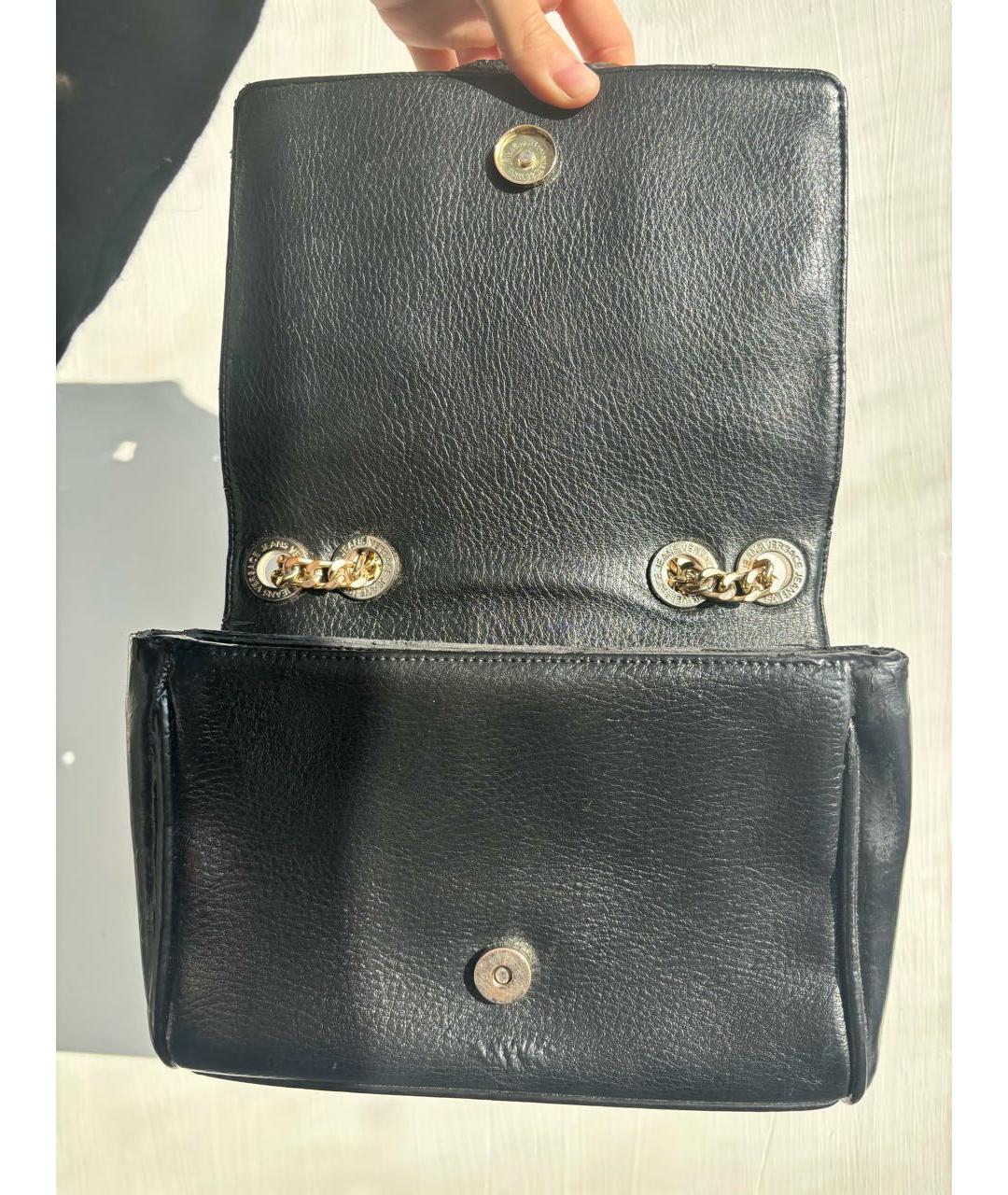 VERSACE JEANS COUTURE Черная сумка через плечо из искусственной кожи, фото 5