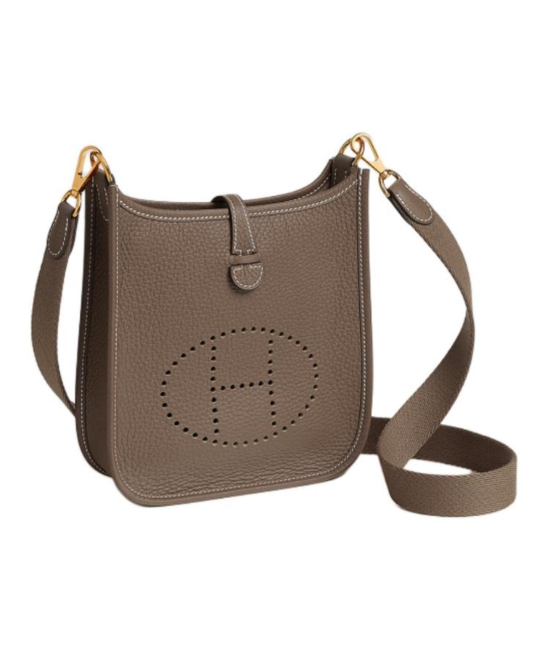 HERMES Коричневая кожаная сумка через плечо, фото 2