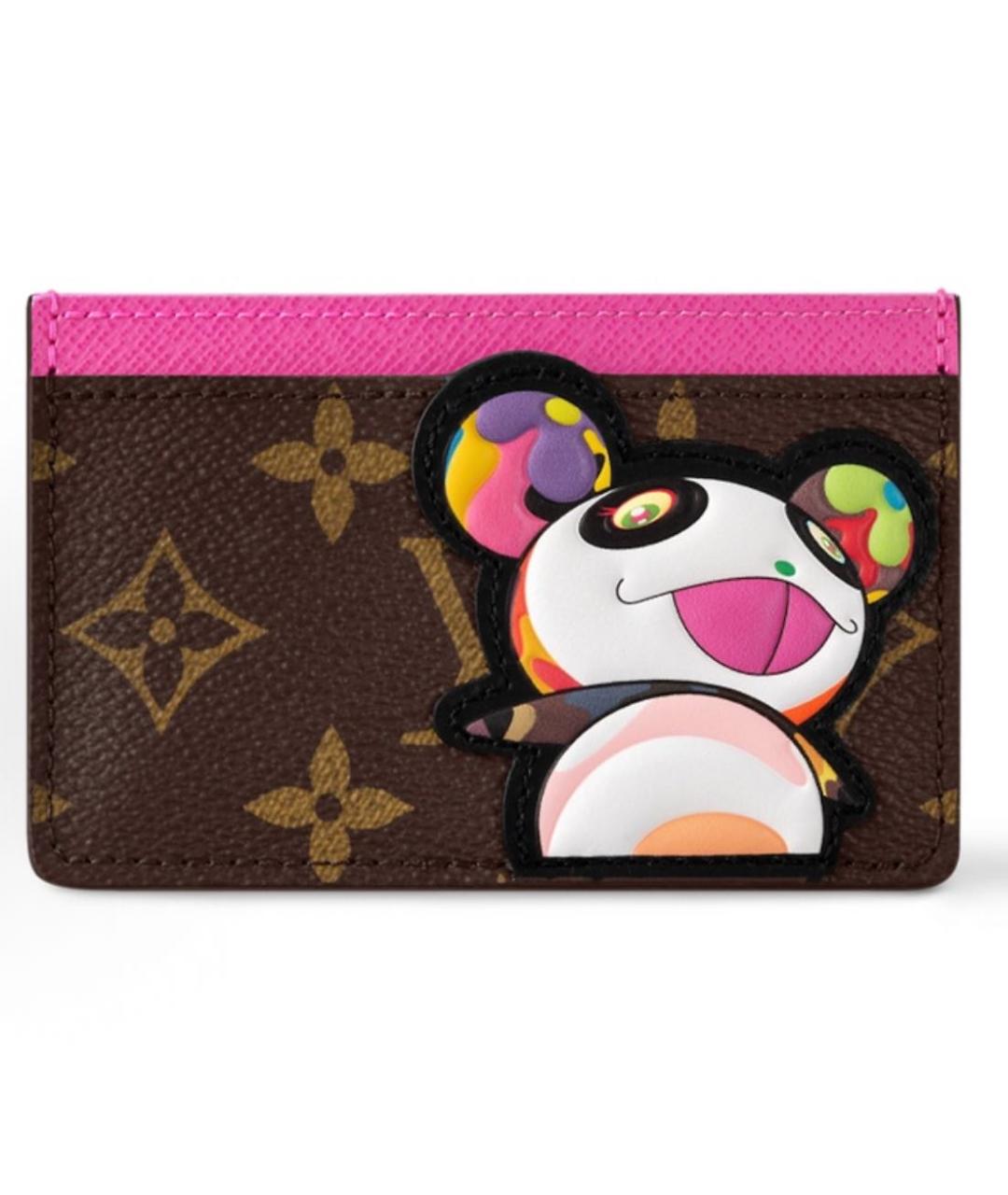 LOUIS VUITTON Коричневый кожаный кардхолдер, фото 4