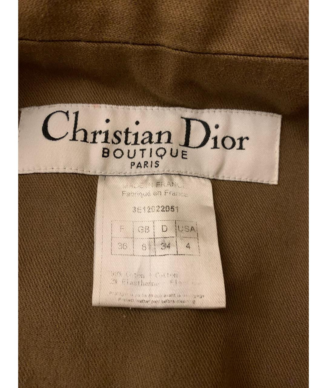 CHRISTIAN DIOR Горчичная хлопковая куртка, фото 3