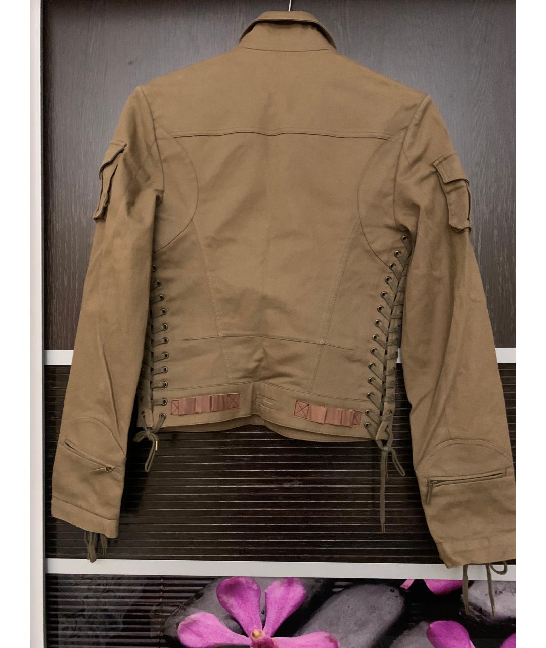 CHRISTIAN DIOR Горчичная хлопковая куртка, фото 2