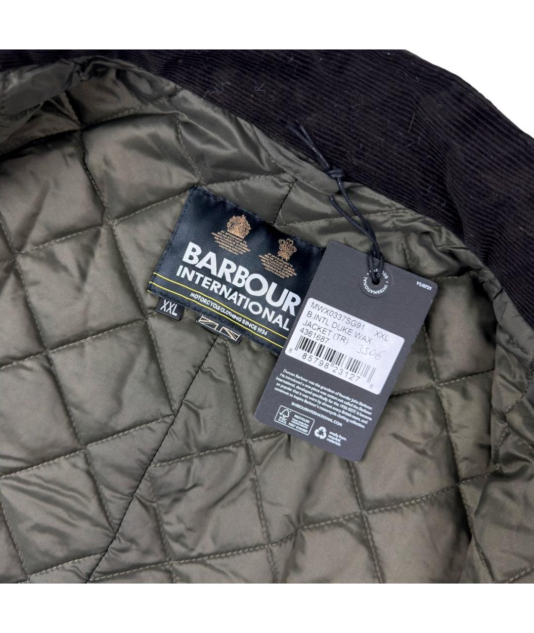 BARBOUR Антрацитовая хлопковая куртка, фото 3