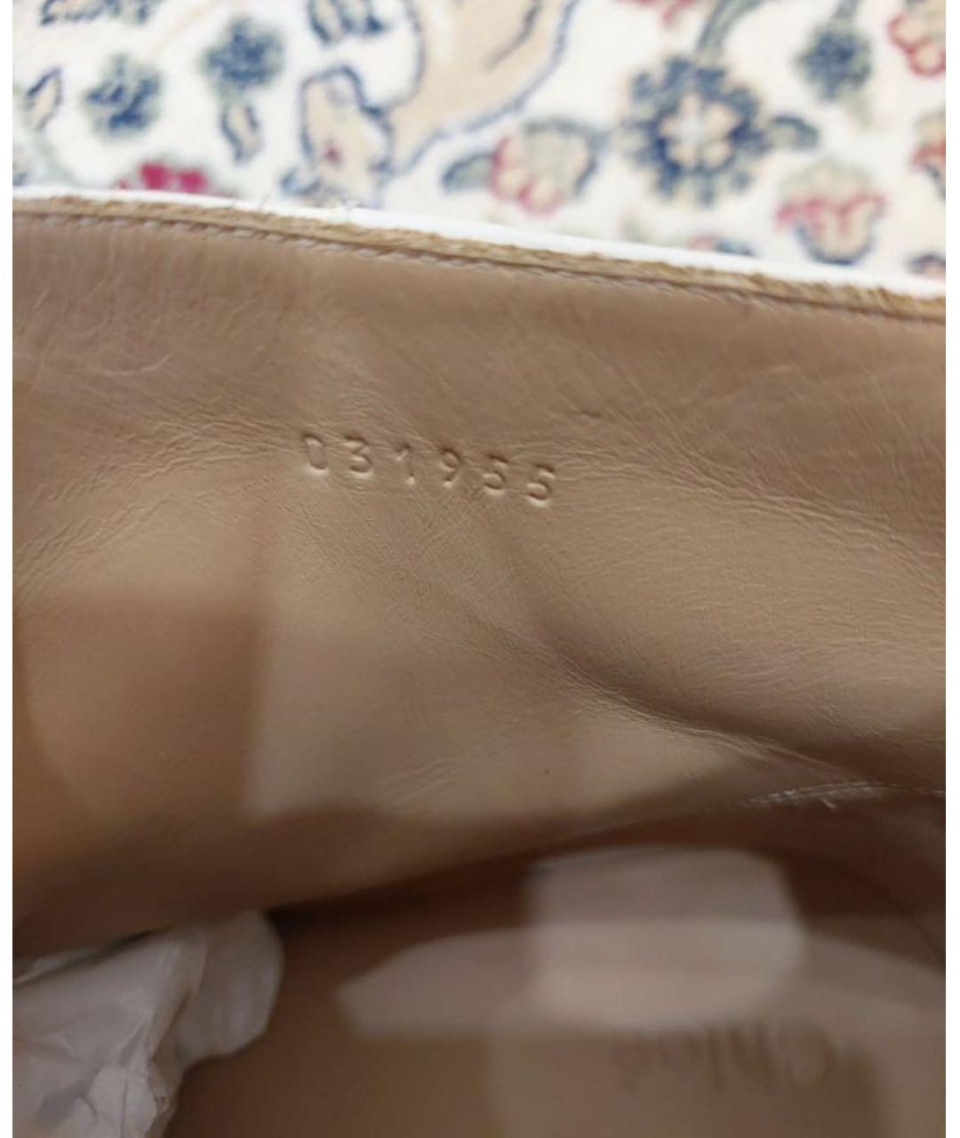 CHLOE Белые кожаные полусапоги, фото 5