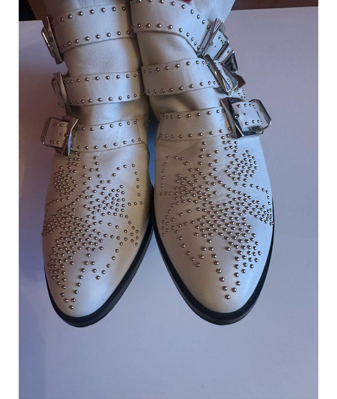 CHLOE Белые кожаные полусапоги, фото 2