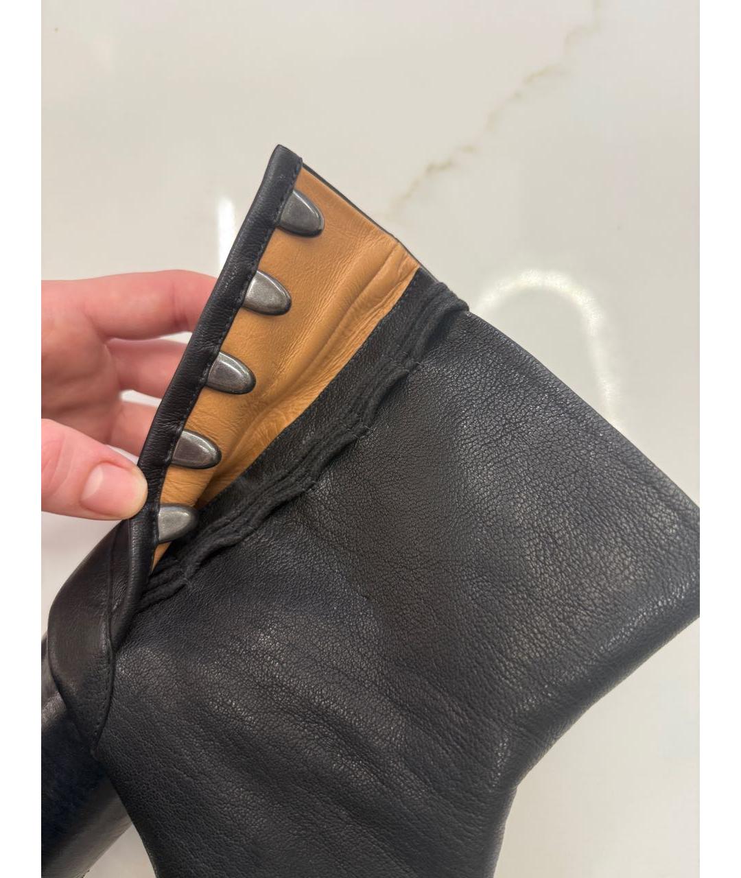 MAISON MARGIELA Черные кожаные ботильоны, фото 6