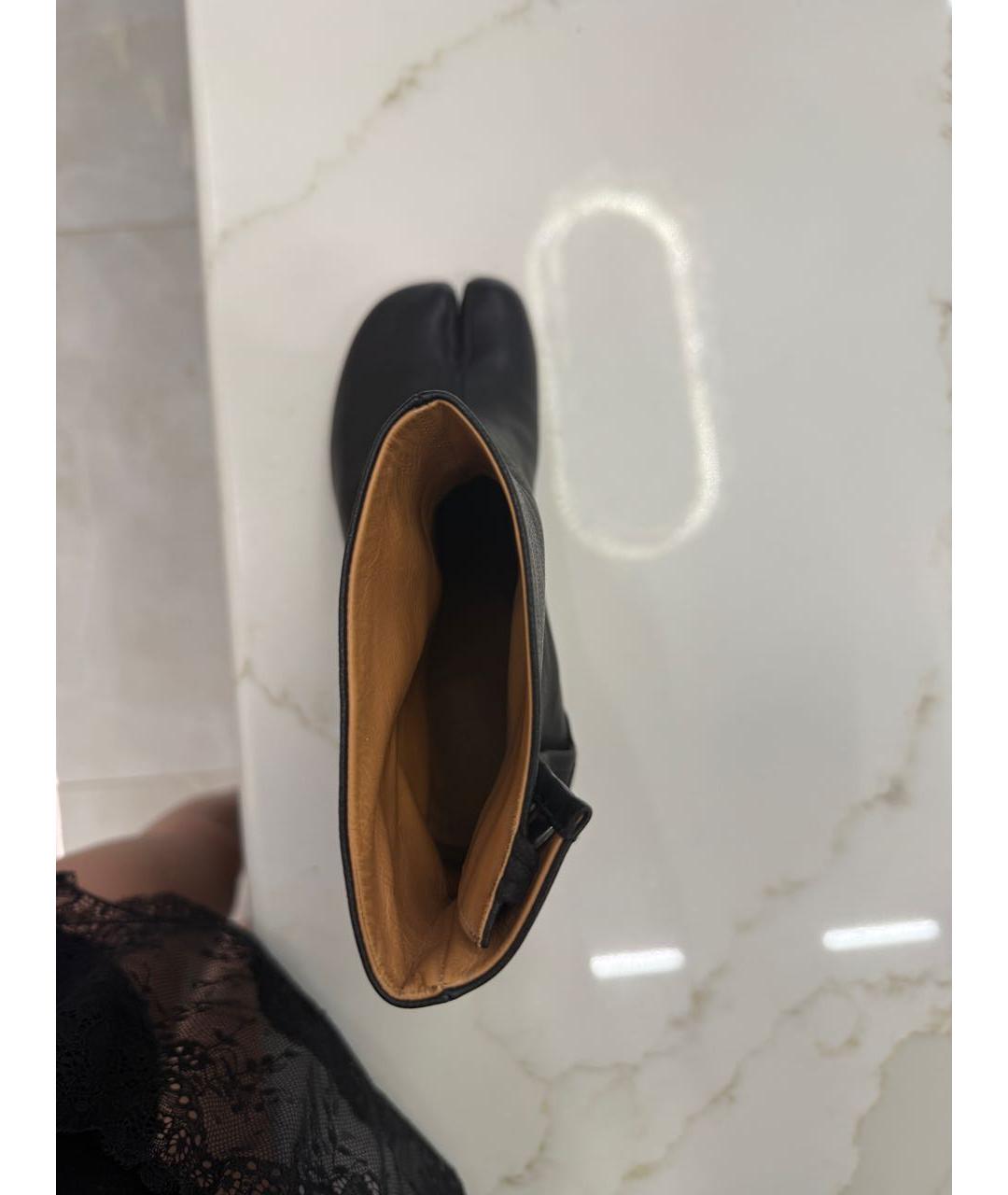 MAISON MARGIELA Черные кожаные ботильоны, фото 3