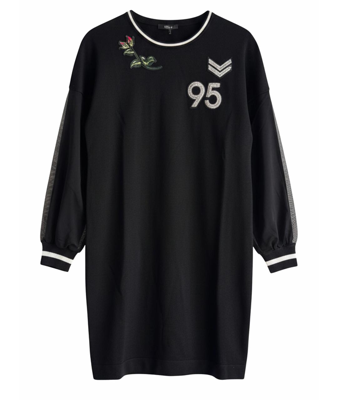 LIU JO Черное полиэстеровое платье, фото 1