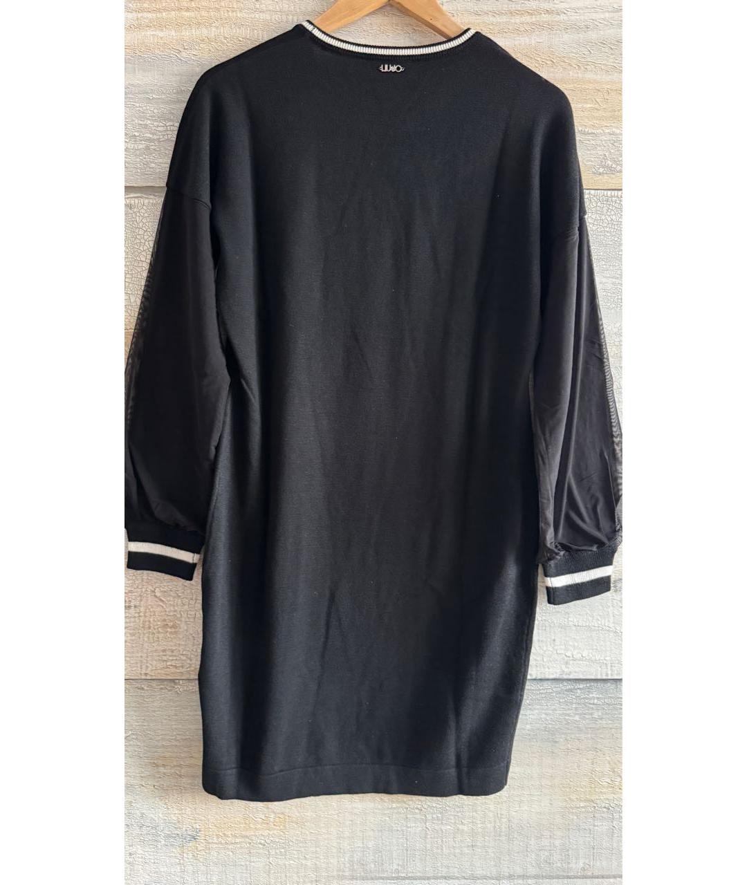 LIU JO Черное полиэстеровое платье, фото 2