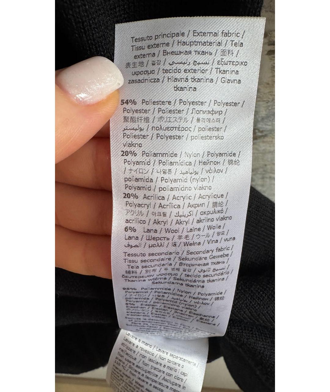 LIU JO Черное полиэстеровое платье, фото 7