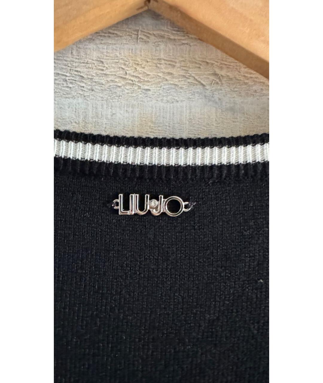 LIU JO Черное полиэстеровое платье, фото 3