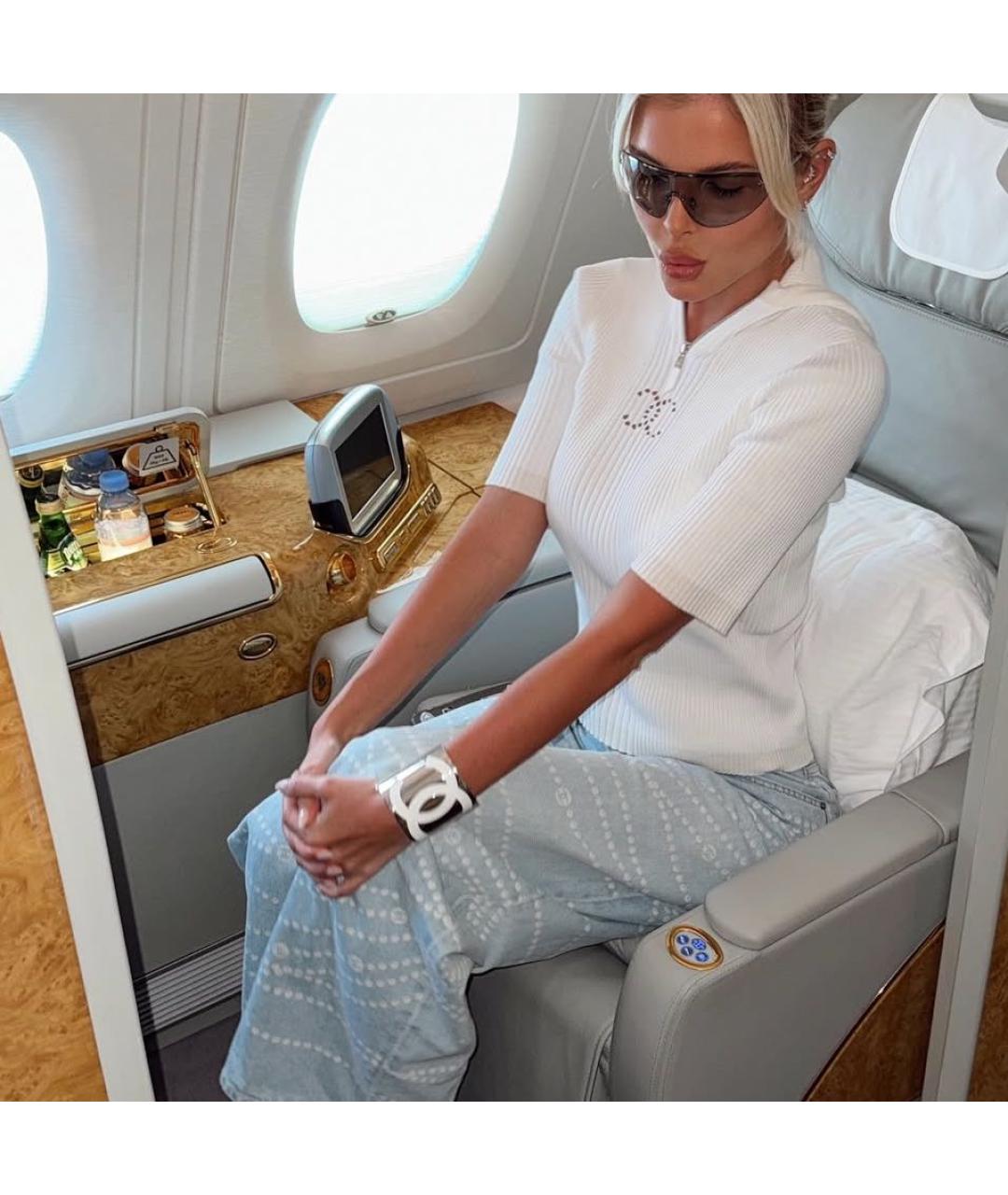 CHANEL Серебрянный металлический браслет, фото 3