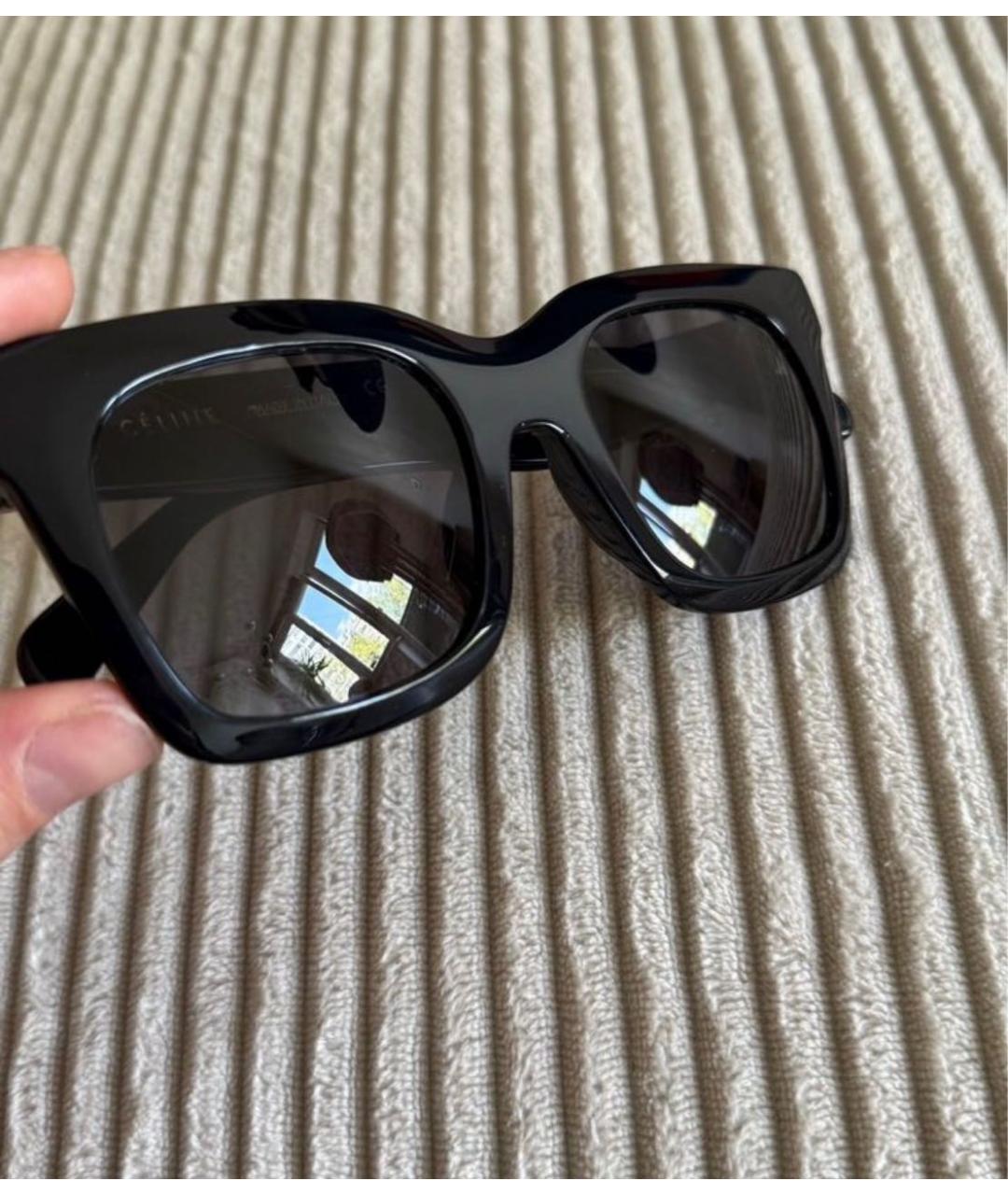 CELINE Черные пластиковые солнцезащитные очки, фото 3