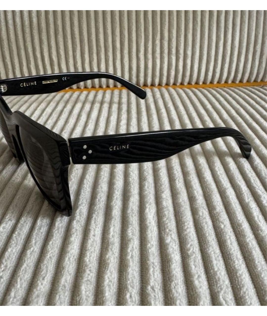 CELINE Черные пластиковые солнцезащитные очки, фото 2