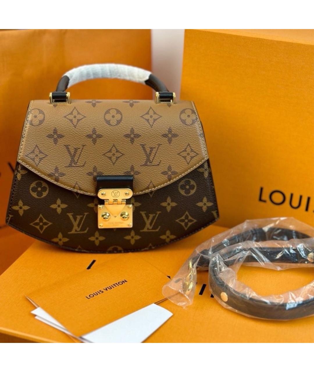 LOUIS VUITTON Коричневая сумка с короткими ручками, фото 2