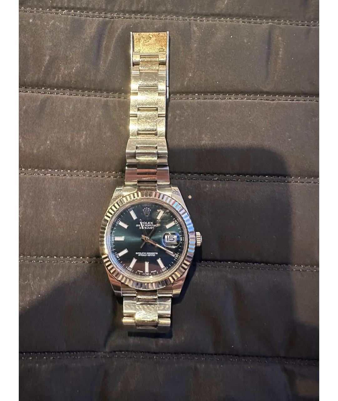 ROLEX Серебряные стальные часы, фото 9