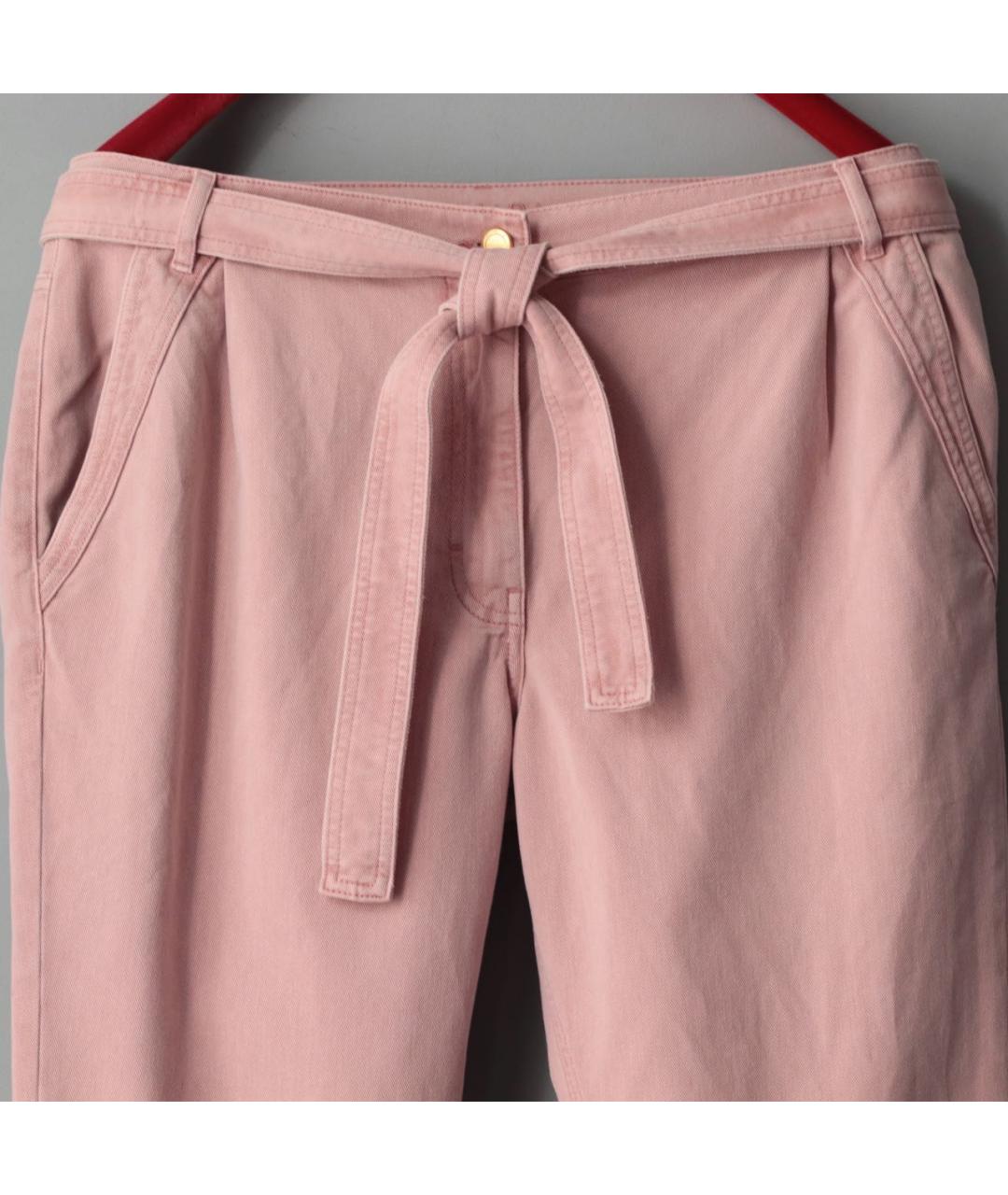 ESCADA Розовые хлопко-полиэстеровые прямые джинсы, фото 5