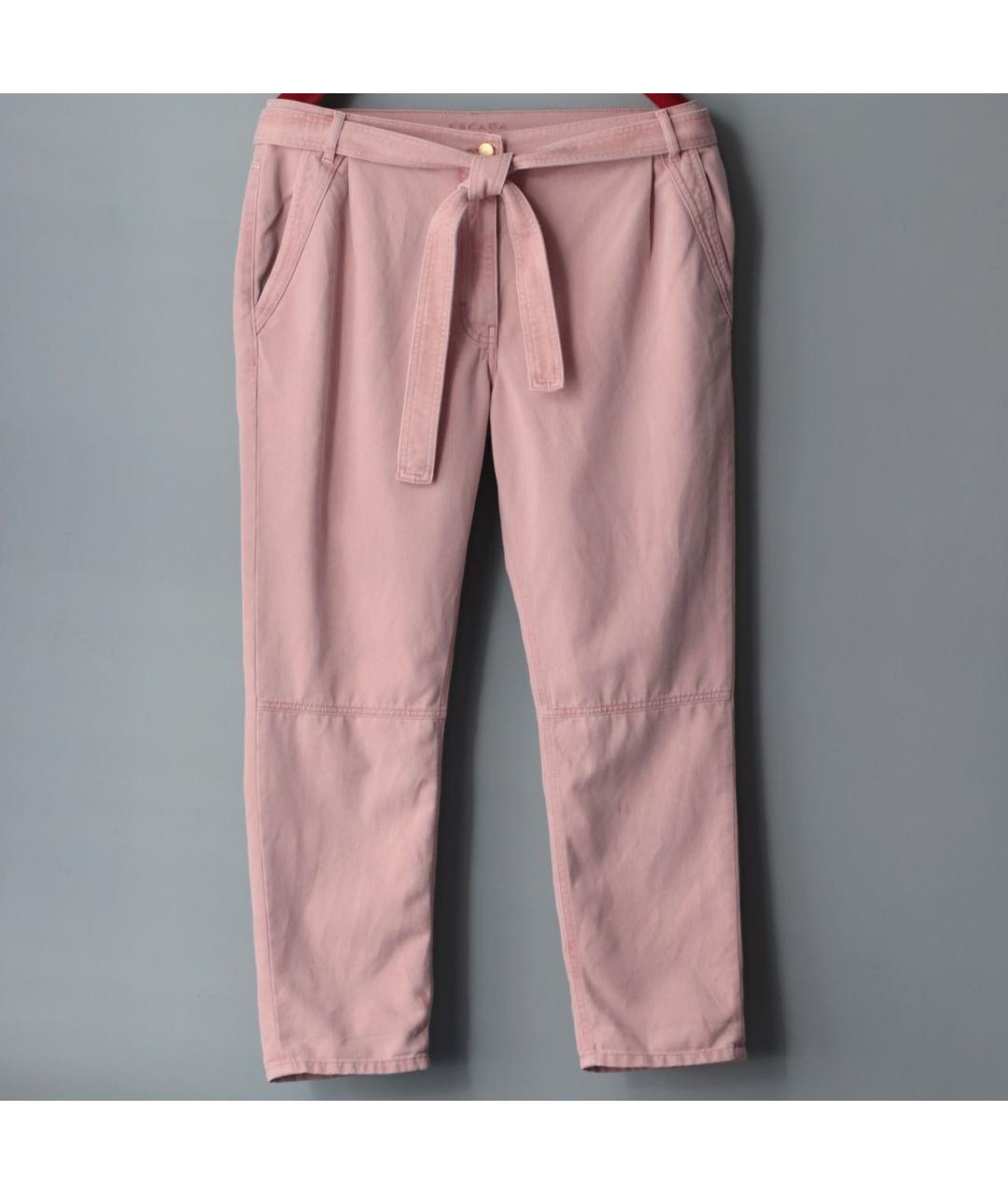 ESCADA Розовые хлопко-полиэстеровые прямые джинсы, фото 2