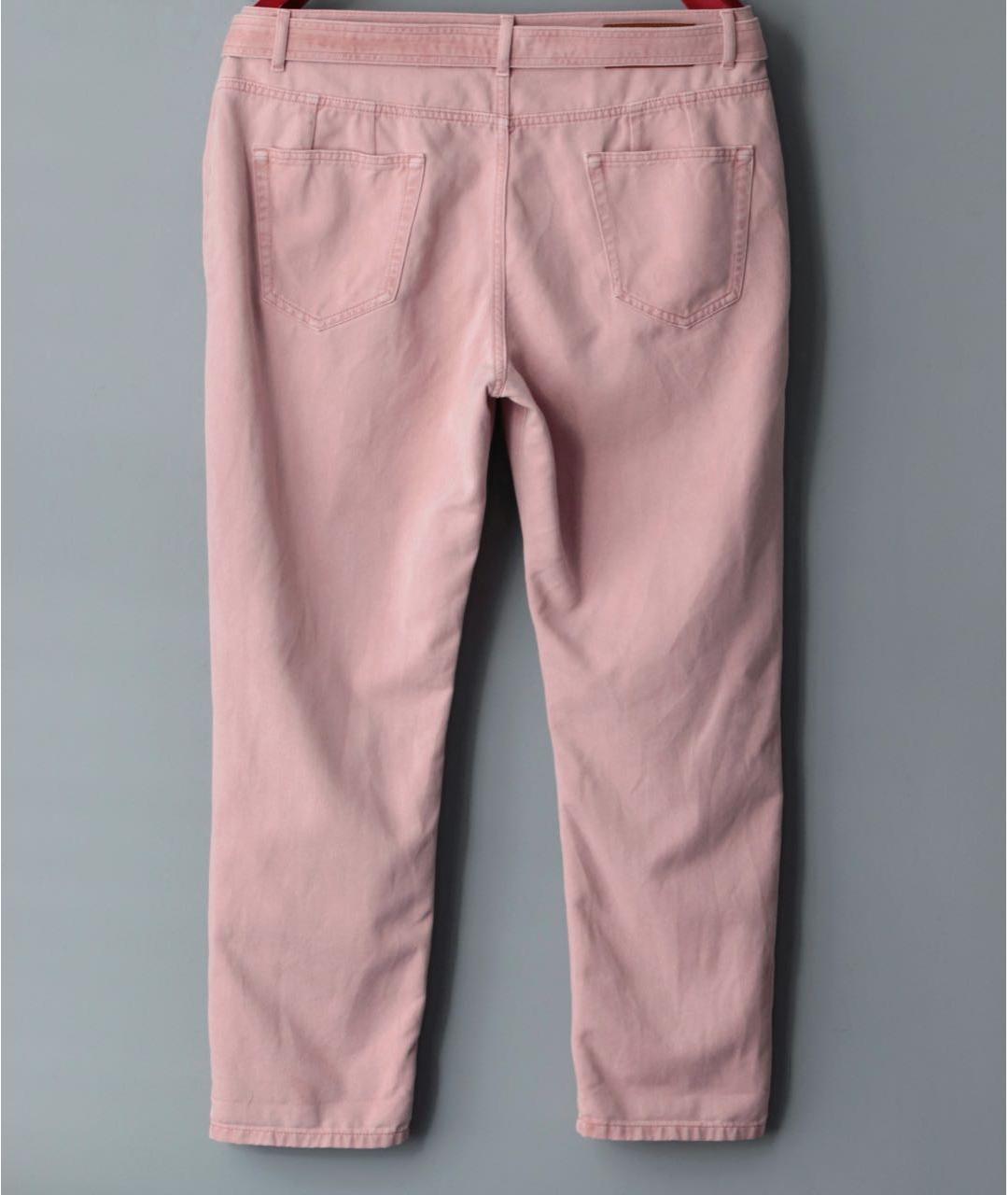 ESCADA Розовые хлопко-полиэстеровые прямые джинсы, фото 3