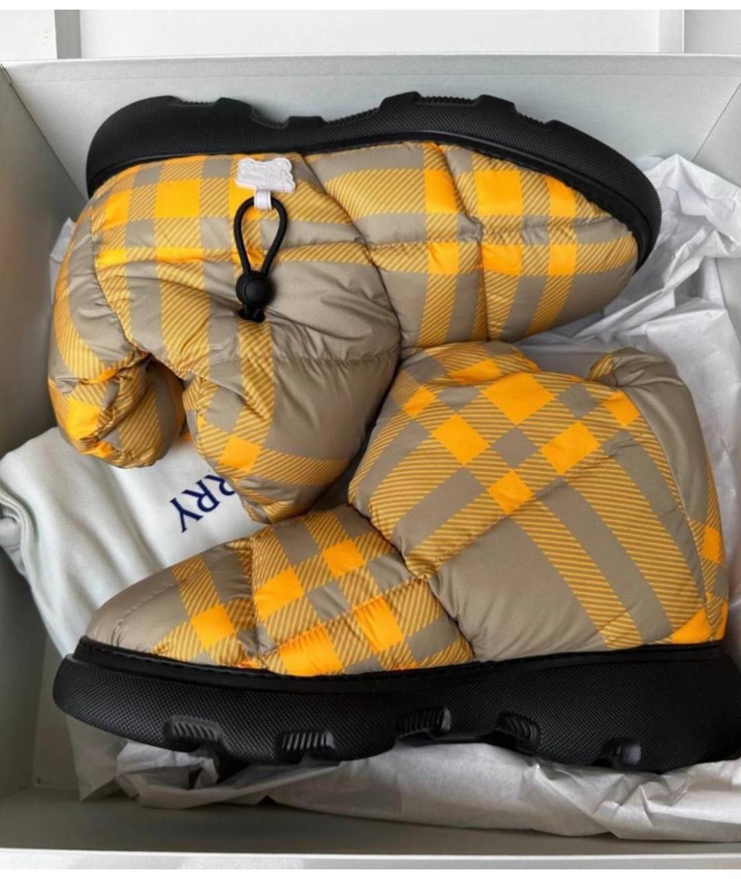 BURBERRY Мульти текстильные высокие ботинки, фото 5