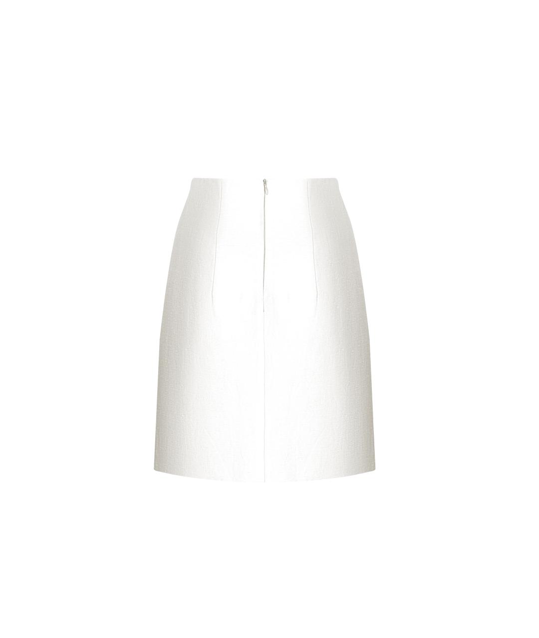 RASARIO Белая льняная юбка мини, фото 3