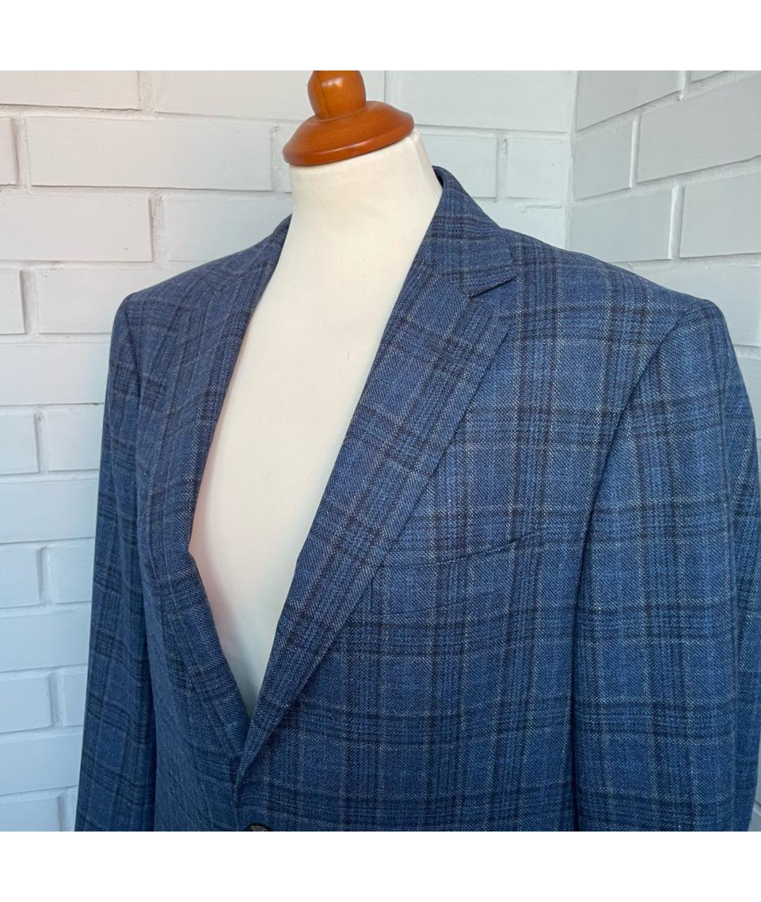 PAL ZILERI Синий шерстяной пиджак, фото 4