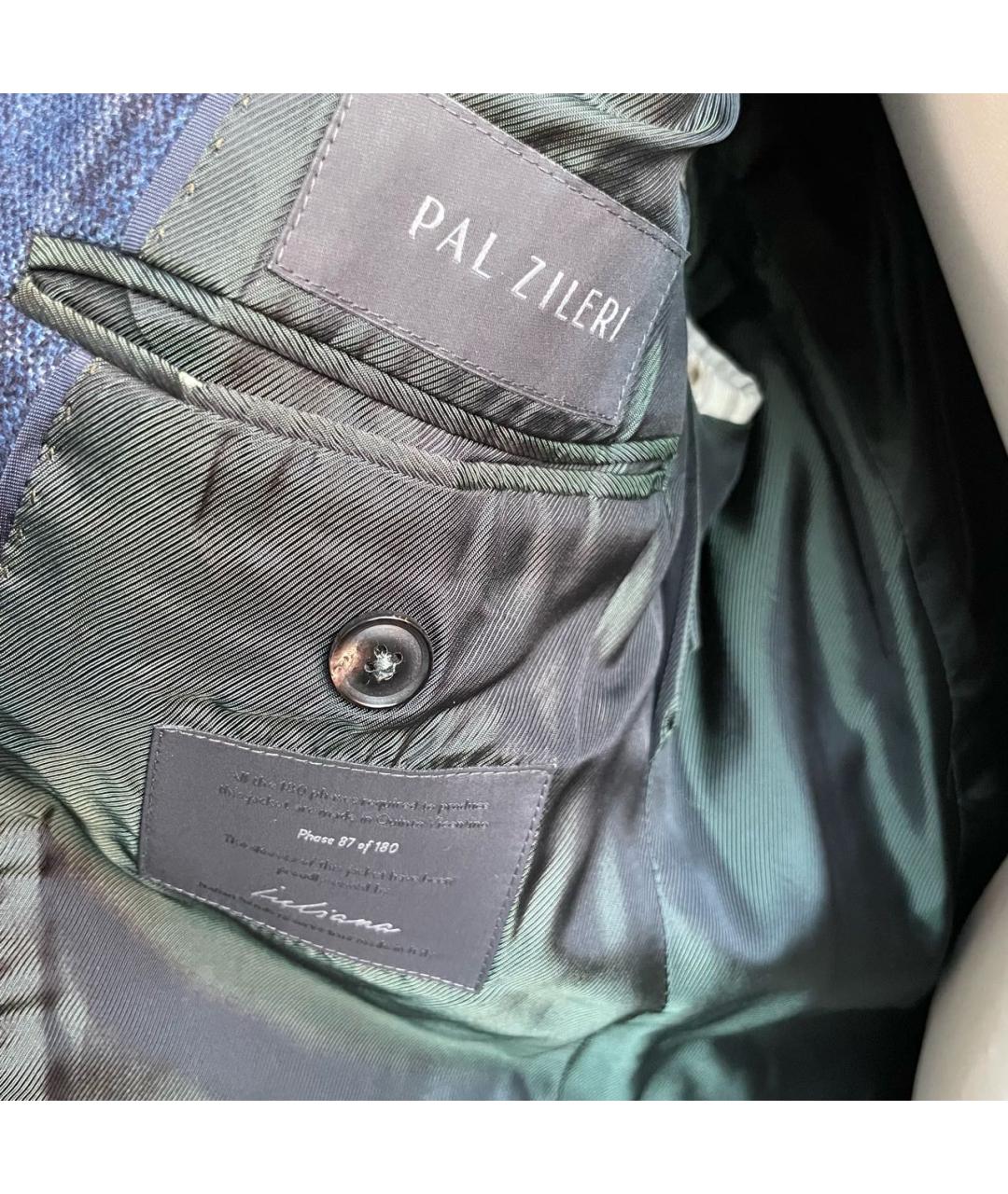 PAL ZILERI Синий шерстяной пиджак, фото 3