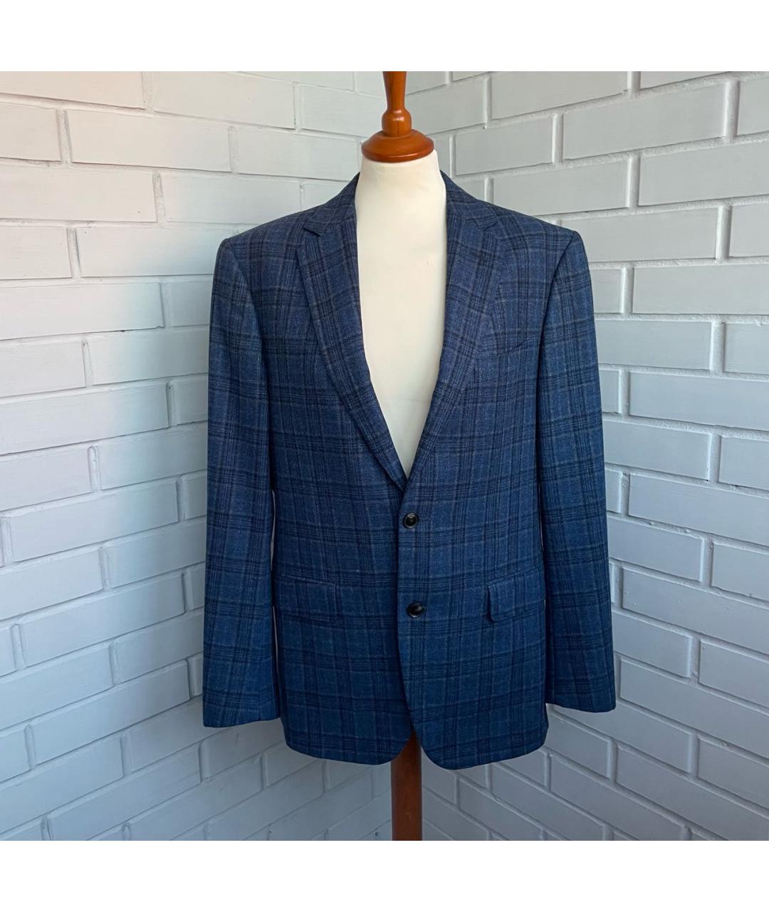 PAL ZILERI Синий шерстяной пиджак, фото 8