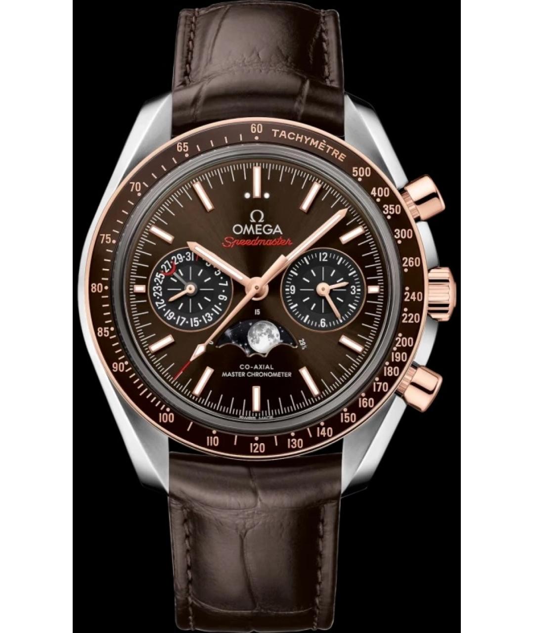 OMEGA Коричневые часы из розового золота, фото 6