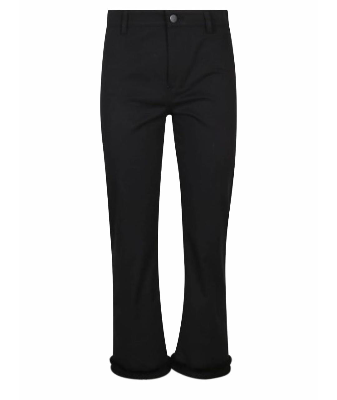 'S MAX MARA Черные хлопко-эластановые прямые джинсы, фото 1