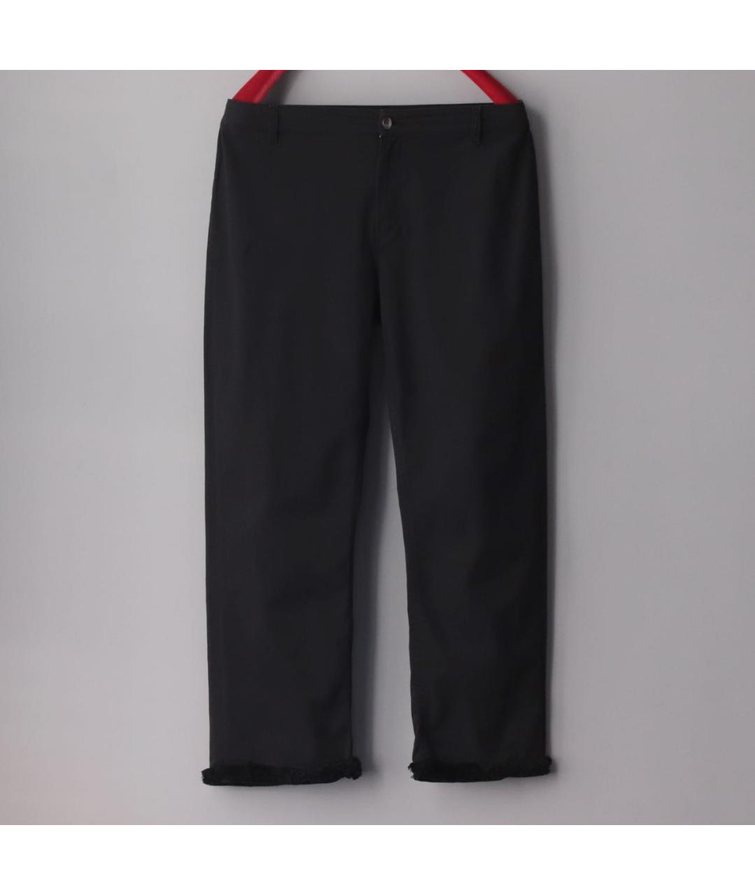 'S MAX MARA Черные хлопко-эластановые прямые джинсы, фото 2