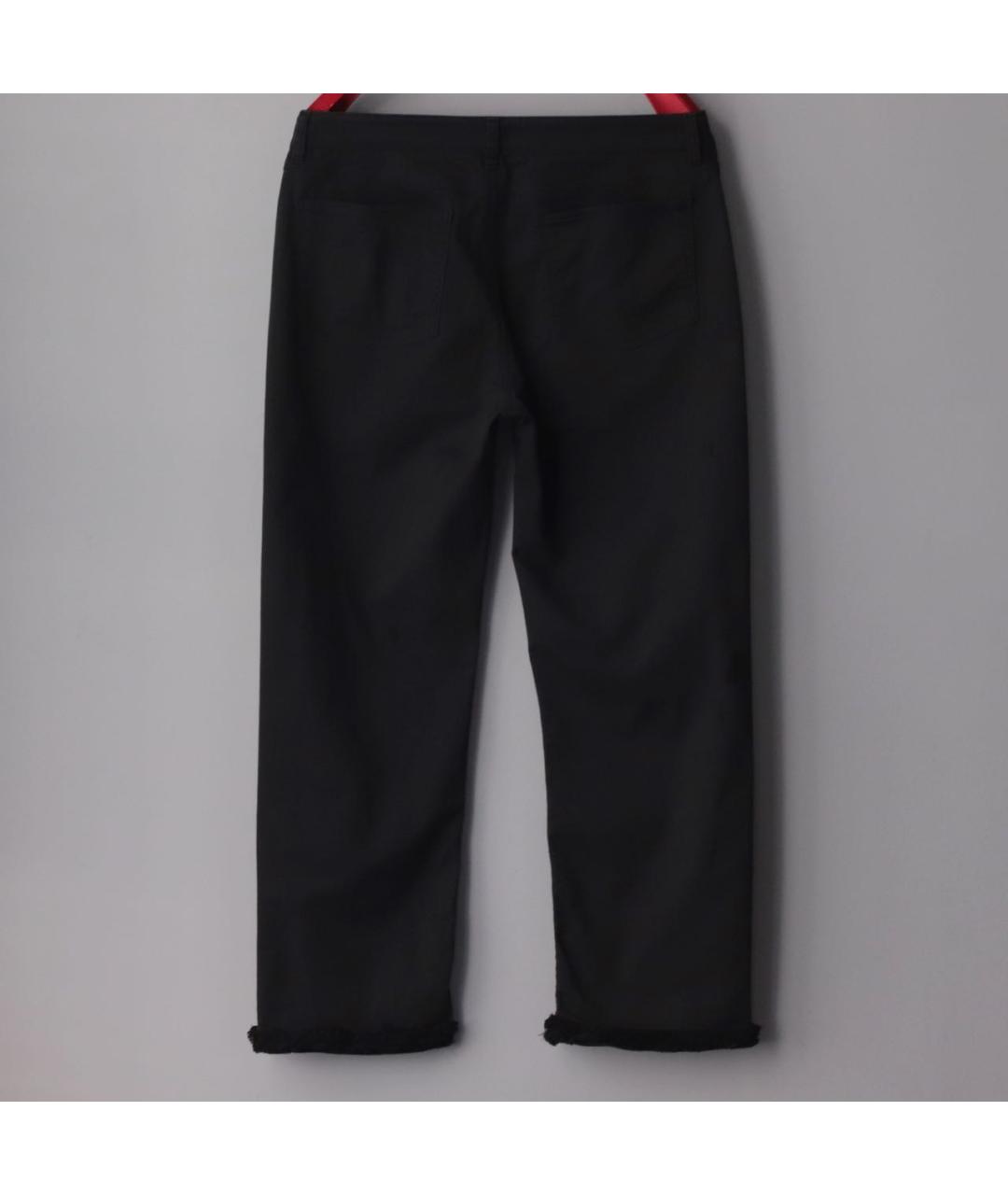 'S MAX MARA Черные хлопко-эластановые прямые джинсы, фото 3