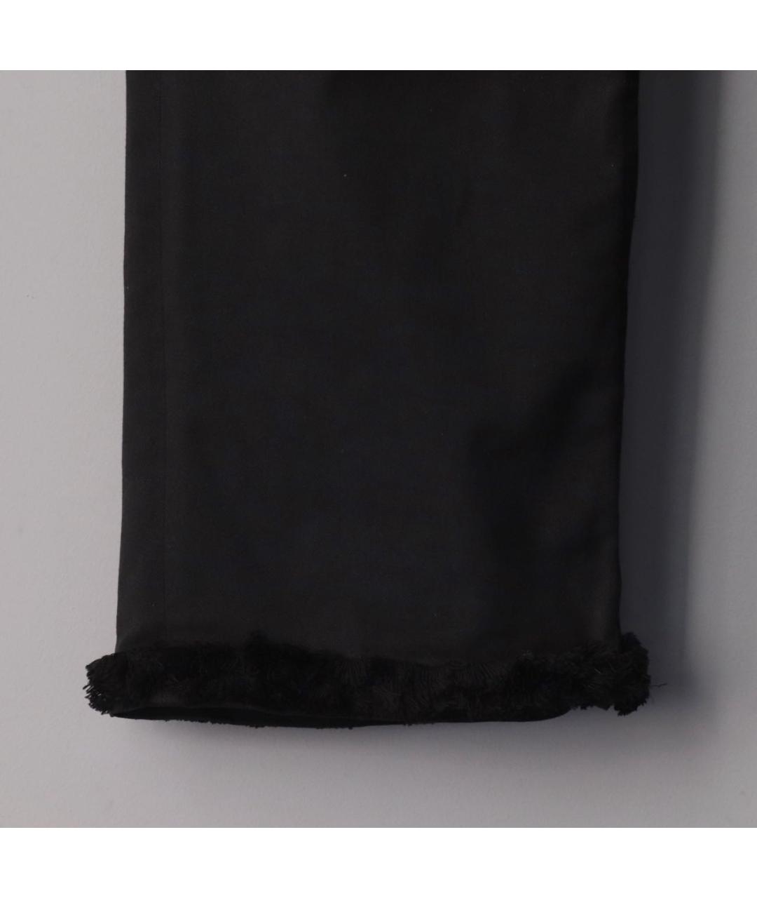 'S MAX MARA Черные хлопко-эластановые прямые джинсы, фото 6