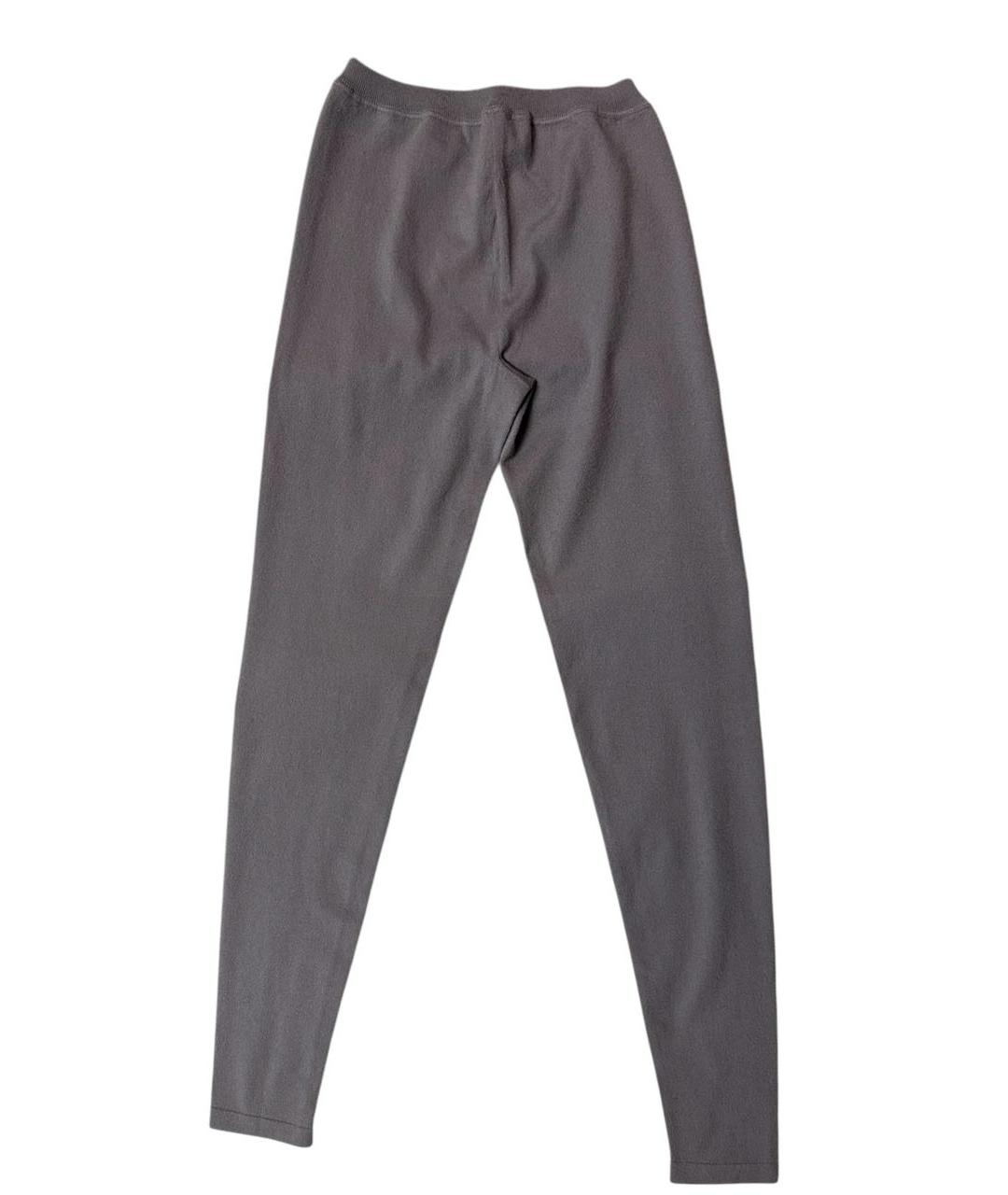 LORO PIANA Антрацитовые кашемировые брюки узкие, фото 2