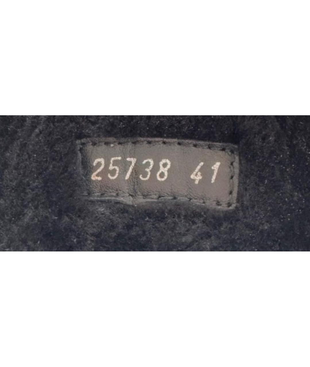 ROBERTO CAVALLI Черные кожаные низкие кроссовки / кеды, фото 6