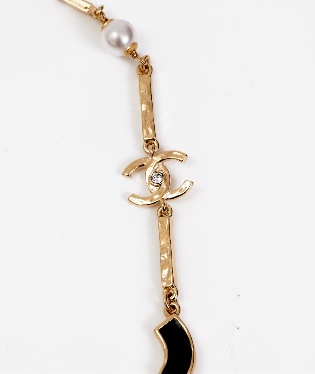 CHANEL Золотое металлическое колье, фото 3