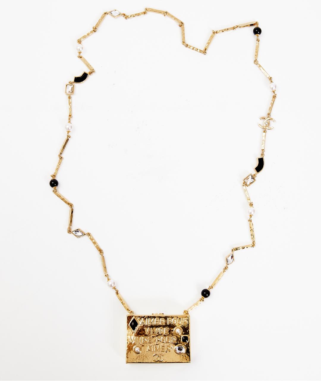 CHANEL Золотое металлическое колье, фото 6