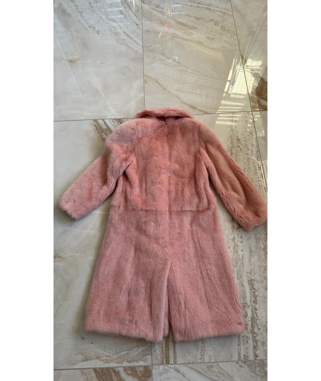 VINICIO PAJARO Розовая меховая шуба, фото 2