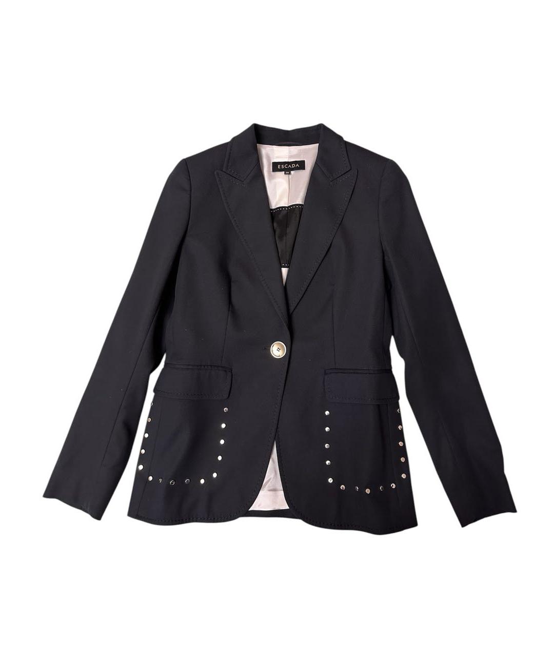 ESCADA Черный хлопко-эластановый жакет/пиджак, фото 1