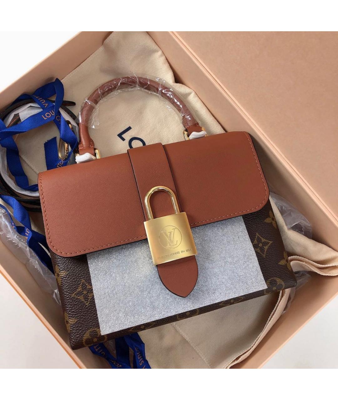 LOUIS VUITTON Коричневая сумка с короткими ручками, фото 2