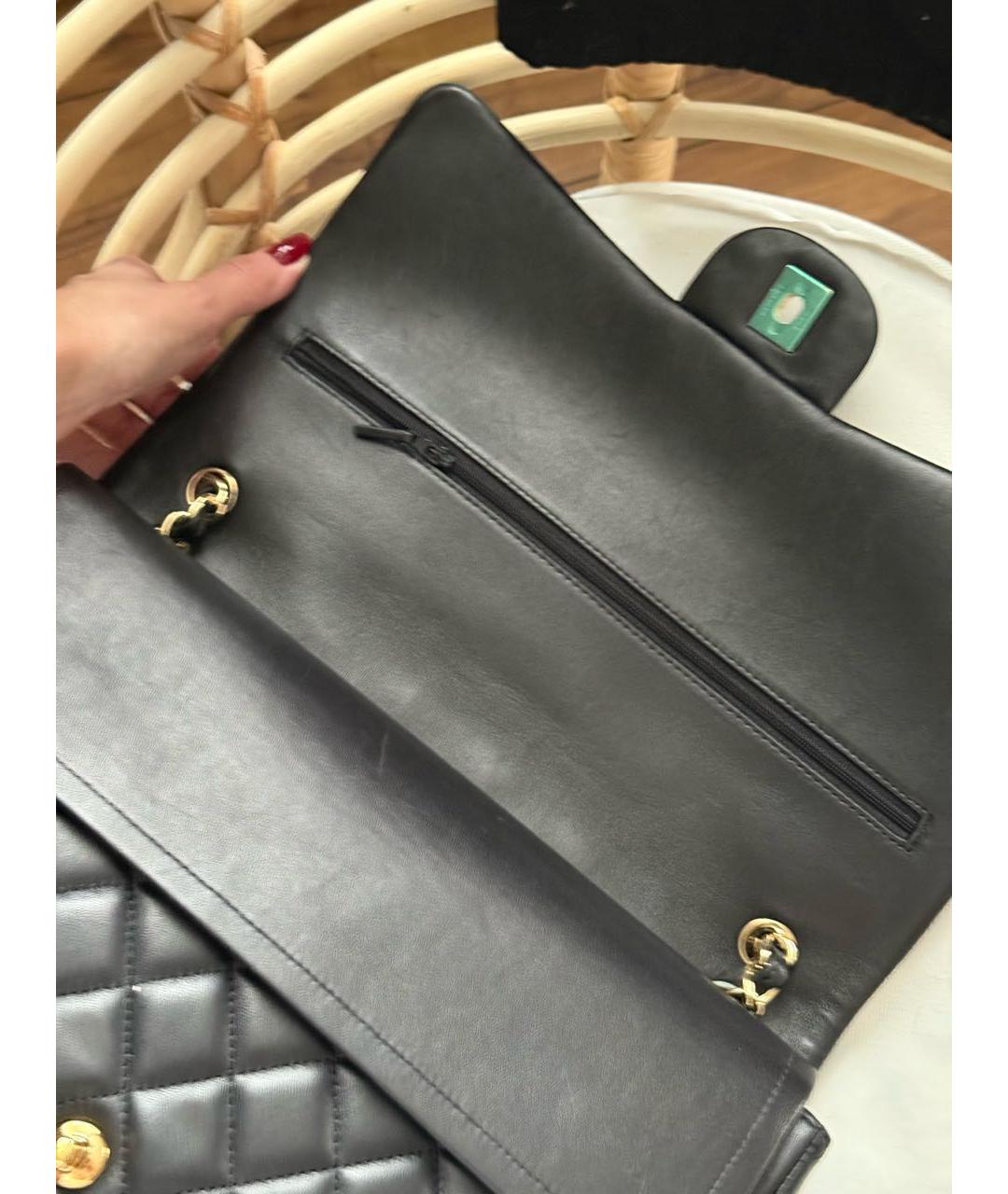 CHANEL Черная кожаная сумка через плечо, фото 6