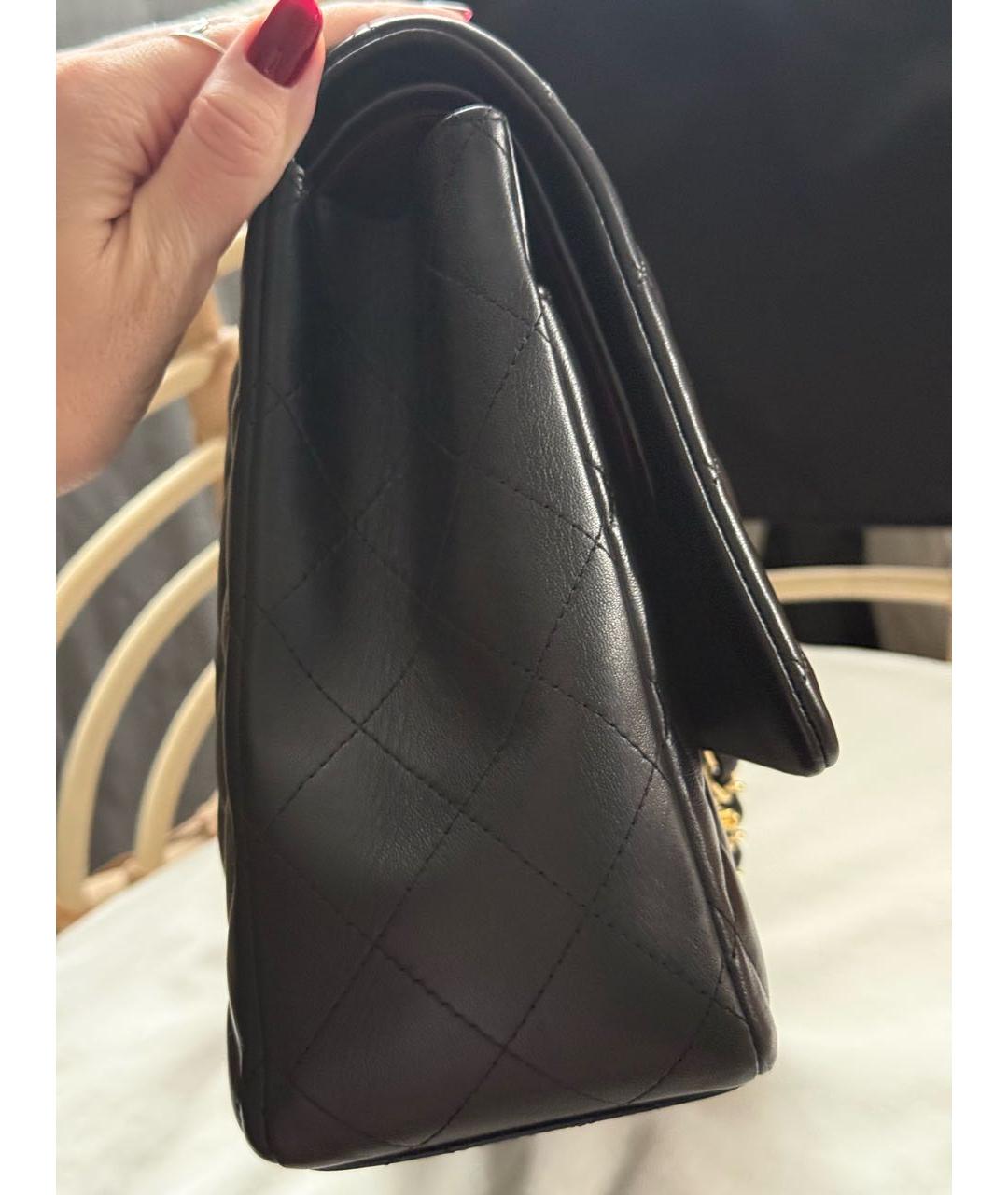 CHANEL Черная кожаная сумка через плечо, фото 4