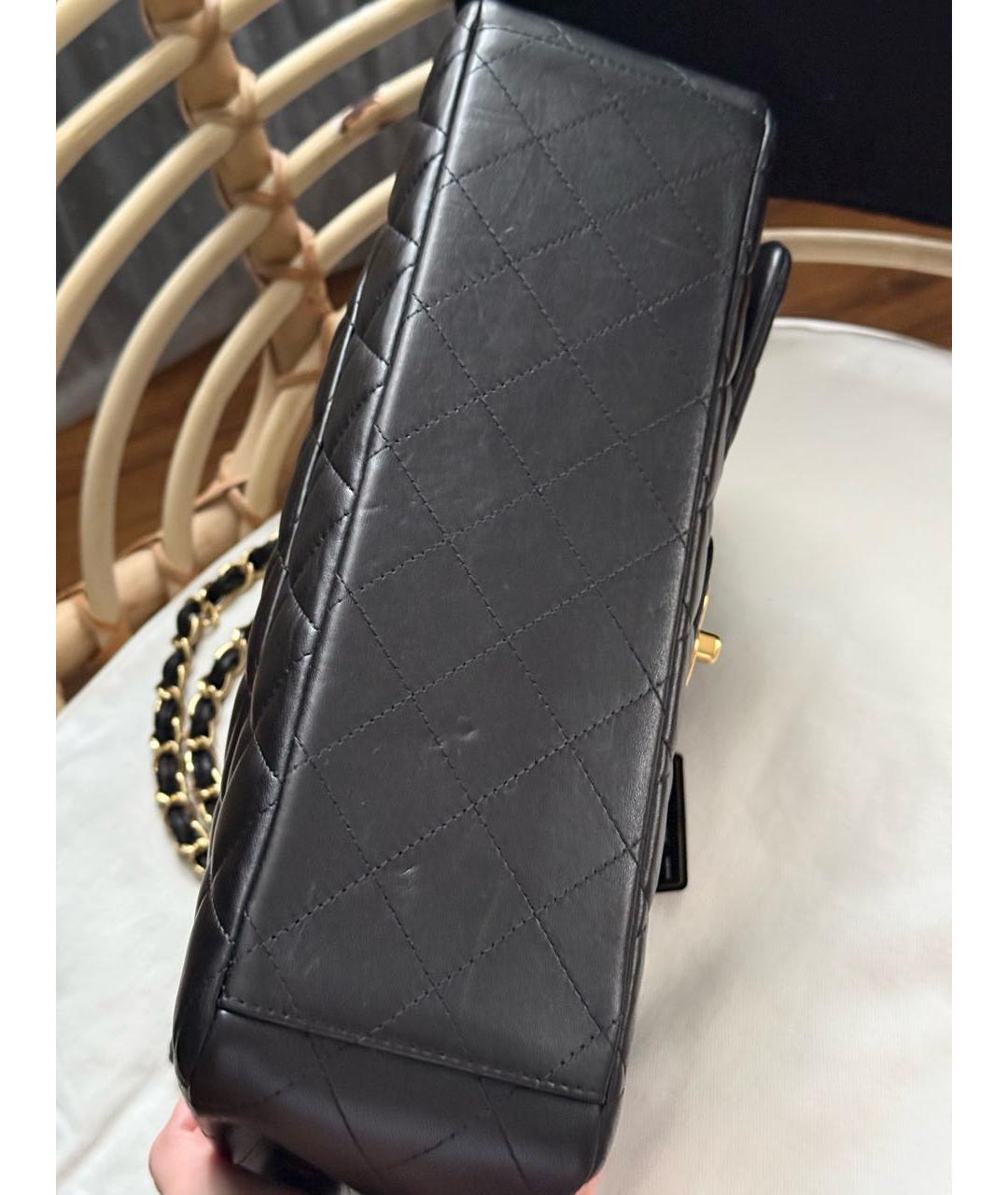 CHANEL Черная кожаная сумка через плечо, фото 5