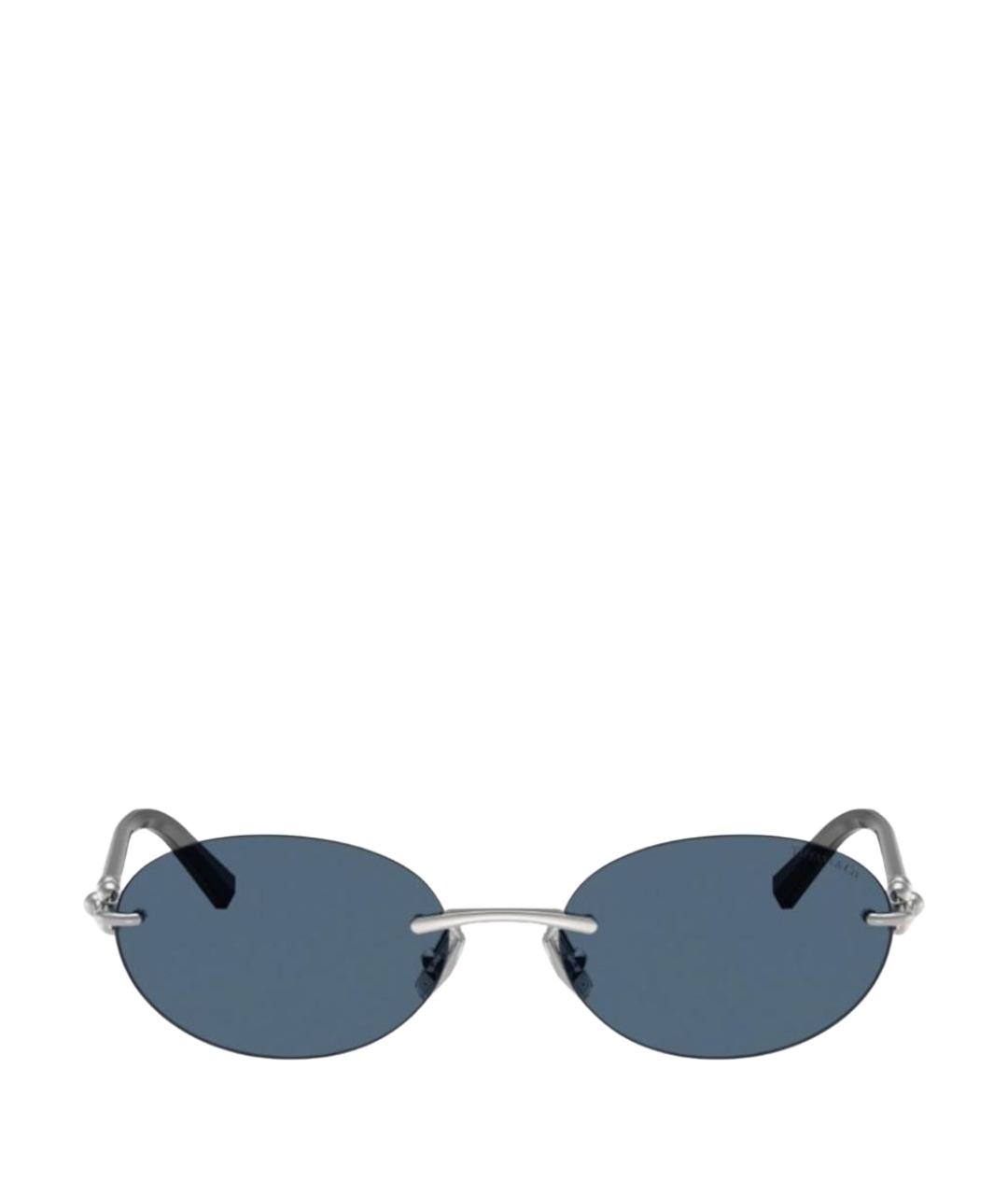 TIFFANY&CO Темно-синие металлические солнцезащитные очки, фото 1