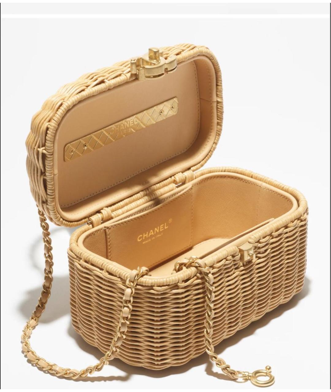 CHANEL Бежевая пелетеная сумка через плечо, фото 3
