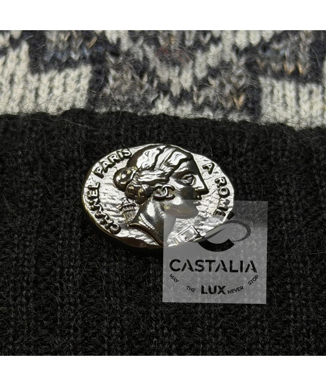 CHANEL Черный шерстяной джемпер / свитер, фото 7