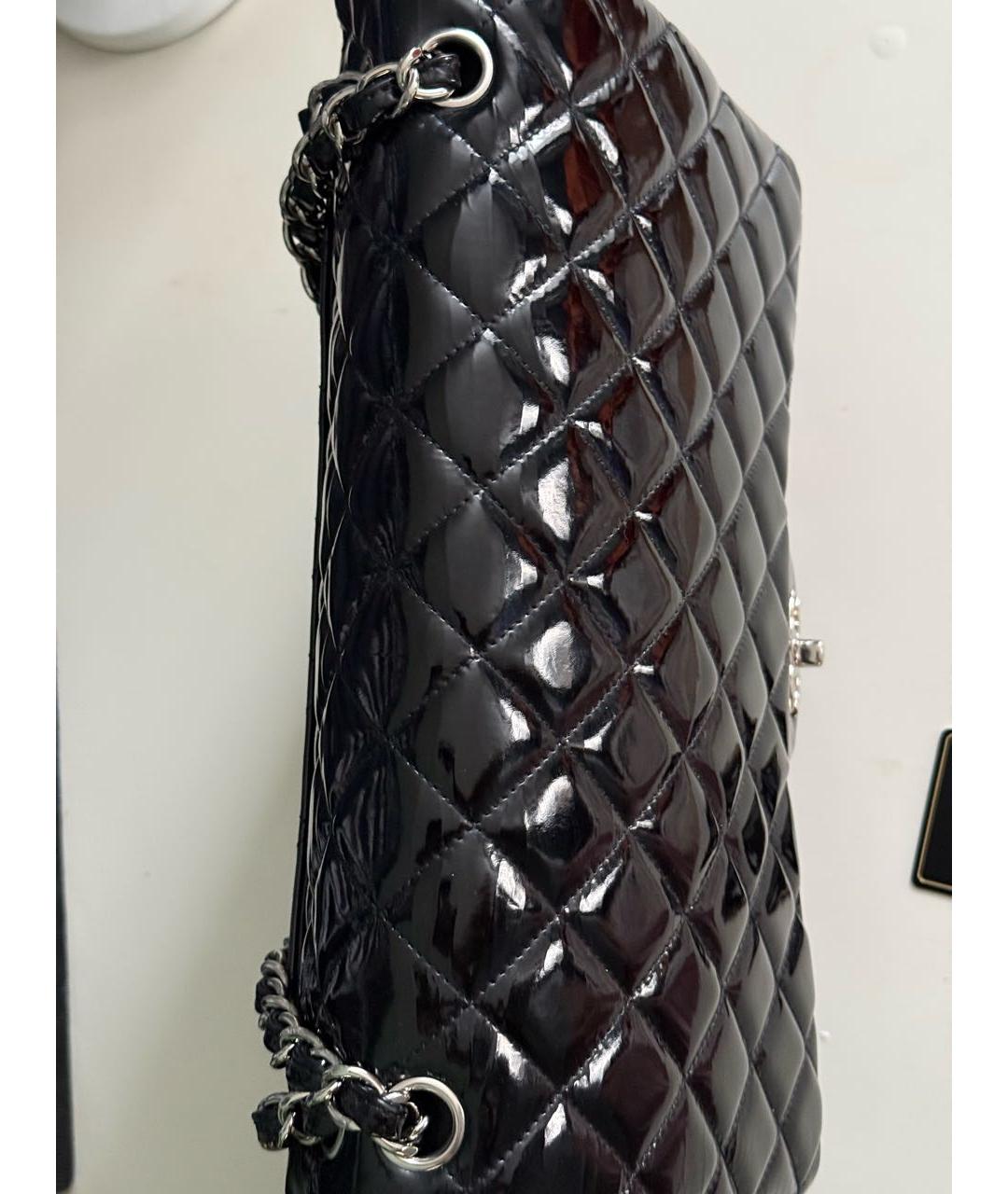 CHANEL Черная кожаная сумка через плечо, фото 6