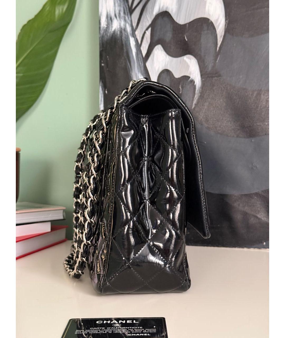 CHANEL Черная кожаная сумка через плечо, фото 5